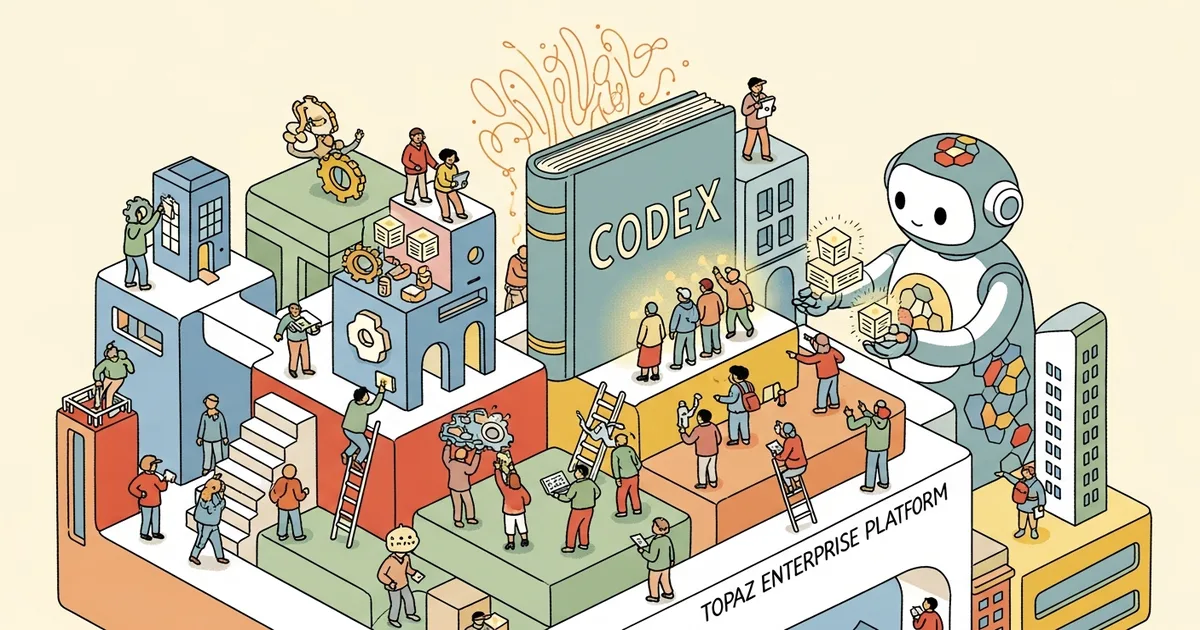 Editorial illustration for: OpenAI Partners With Infosys to Embed Codex in Topaz Enterprise Platform