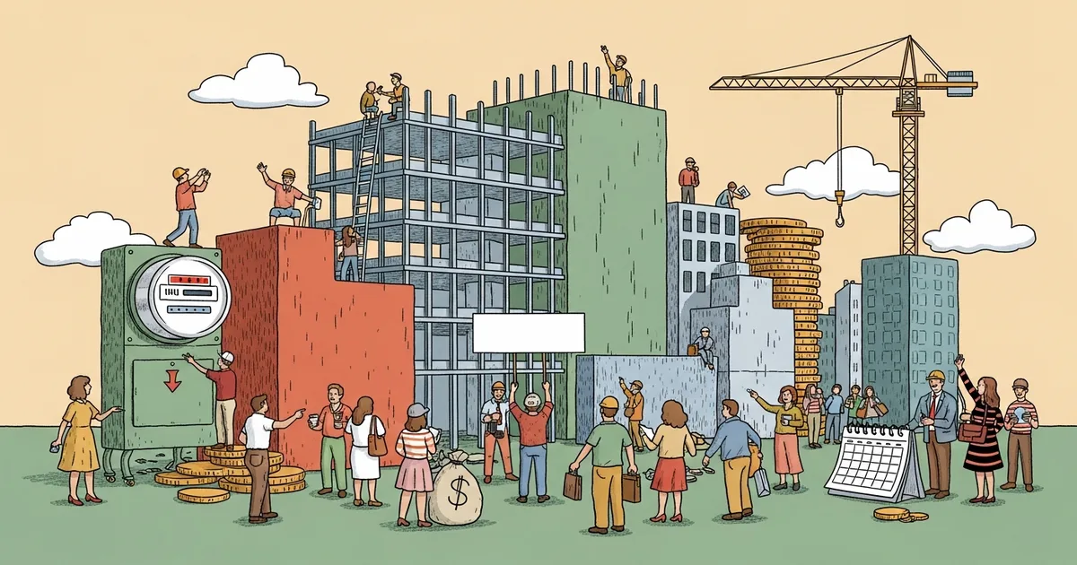 Editorial illustration for: OpenAI Pauses Stargate UK Data Center Expansion, Citing Energy Costs Ahead of IPO