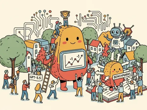 Editorial illustration for: OpenAI Releases GPT-5.5 'Spud,' Reclaiming Top AI Benchmarks