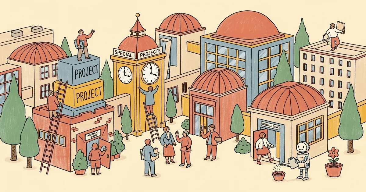 Editorial illustration for: OpenAI Reshuffles Executive Team as COO Moves to Special Projects and AGI CEO Takes Medical Leave