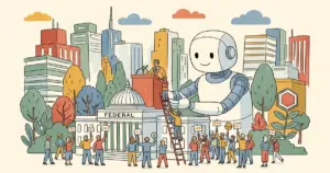 Editorial illustration for: OpenAI's Chris Lehane Urges Federal Policy Action on AI Labor Disruption