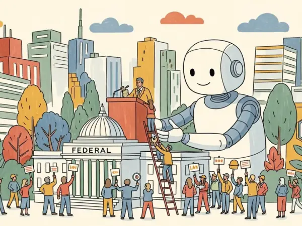 Editorial illustration for: OpenAI's Chris Lehane Urges Federal Policy Action on AI Labor Disruption