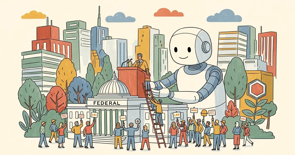 Editorial illustration for: OpenAI's Chris Lehane Urges Federal Policy Action on AI Labor Disruption