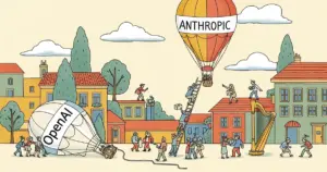 Editorial illustration for: OpenAI Shares Lose Appeal on Secondary Market as Investors Shift to Anthropic