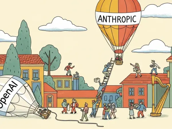 Editorial illustration for: OpenAI Shares Lose Appeal on Secondary Market as Investors Shift to Anthropic