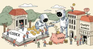Editorial illustration for: OpenAI Switches Codex to Usage-Based Pricing for ChatGPT Business and Enterprise