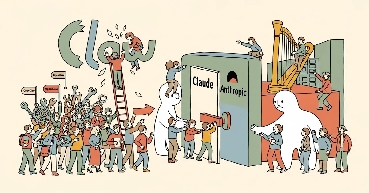 Editorial illustration for: Anthropic Bans All OpenClaw Users From Claude — Open-Source Backlash Builds