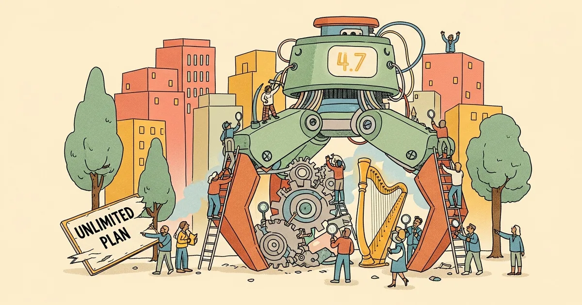 Editorial illustration for: The AI Agent That Forced Anthropic to Kill Its Unlimited Plan Just Upgraded to Opus 4.7 — OpenCla