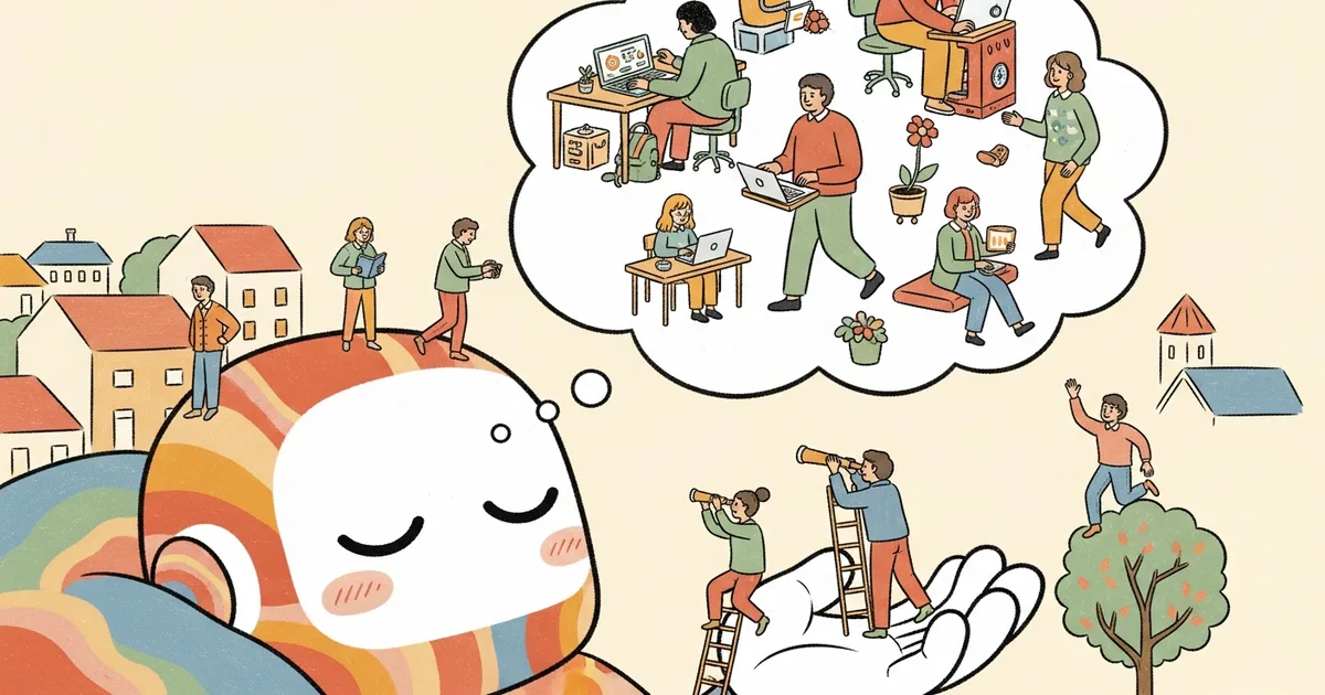 Editorial illustration for: Your AI Agent Now Dreams About You — OpenClaw's 'Dreaming' Feature