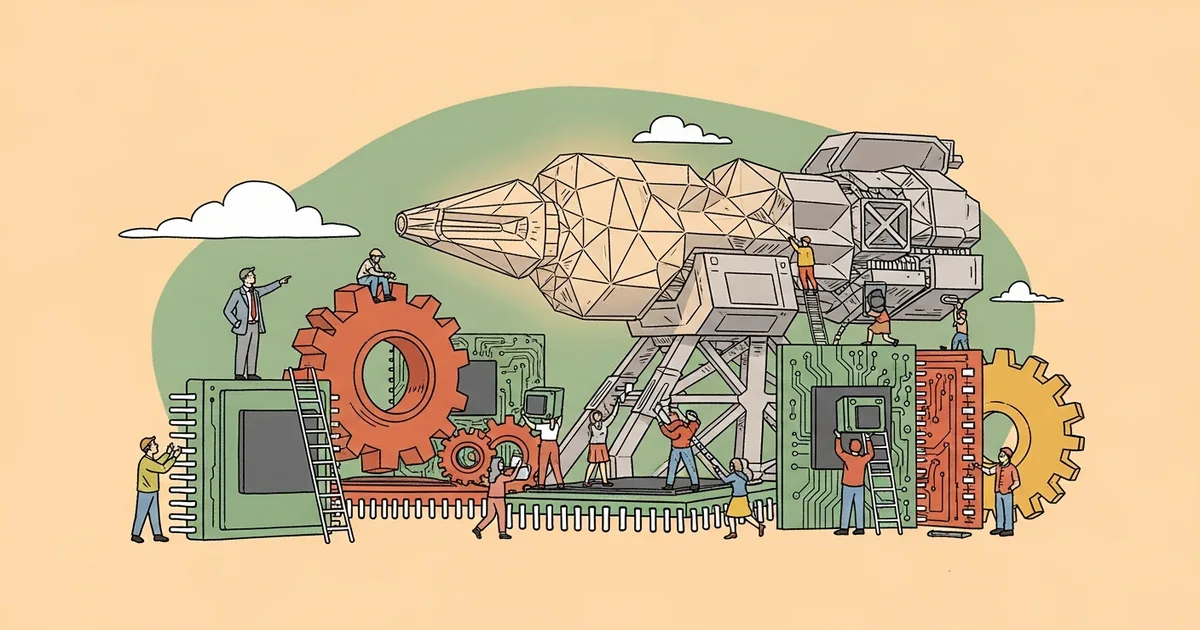 Editorial illustration for: Palantir CEO Karp Says Silicon Valley Has a 'Moral Debt' to Build AI Weapons
