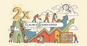 Editorial illustration for: Perplexity Just 2x'd Revenue in 90 Days by Killing Its Search Strategy — $450 Million ARR and Cli