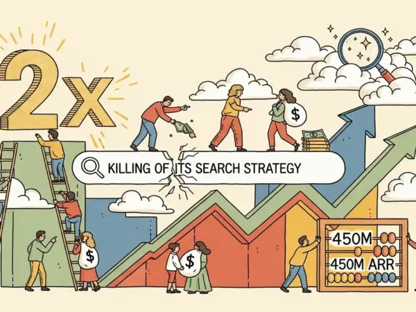 Editorial illustration for: Perplexity Just 2x'd Revenue in 90 Days by Killing Its Search Strategy — $450 Million ARR and Cli
