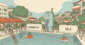 Editorial illustration for: Poolside Releases Laguna M.1 and XS.2: Open-Weight Coding Models Hitting 72.5% on SWE-bench Verif