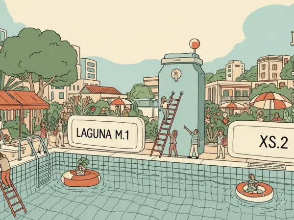 Editorial illustration for: Poolside Releases Laguna M.1 and XS.2: Open-Weight Coding Models Hitting 72.5% on SWE-bench Verif
