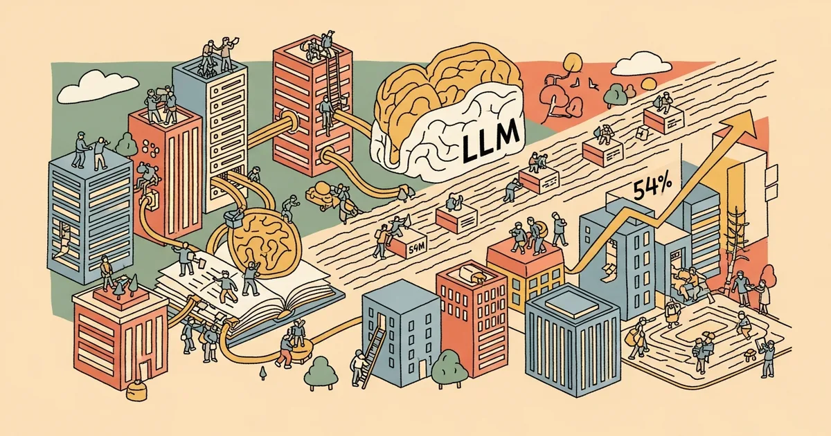 Editorial illustration for: PrfaaS Delivers 54% Throughput Gain by Offloading LLM Prefill Across Datacenters