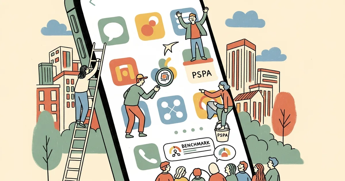 Editorial illustration for: PSPA-Bench: A Personalized Benchmark for Smartphone GUI Agent