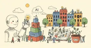 Editorial illustration for: Raimondo: AI Tools Are Lowering Startup Barriers, Creating New Jobs