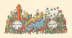Editorial illustration for: Reddit Is Now Cited More Than Wikipedia by AI Search Engines — This Changes SEO Forever