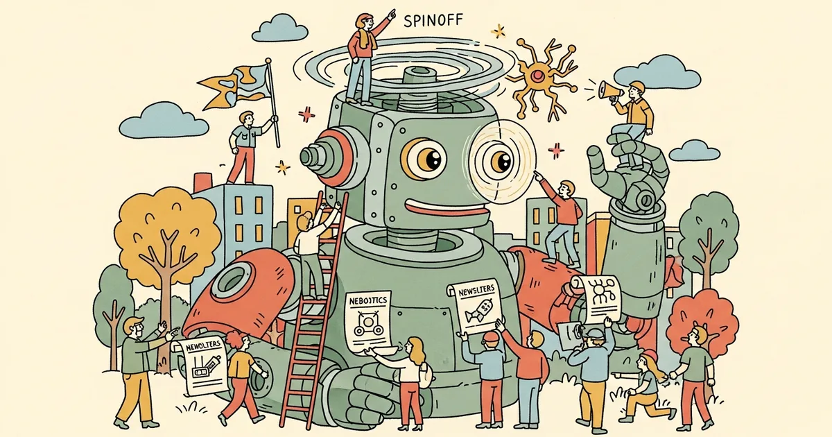 Editorial illustration for: Physical AI Just Got So Big It Needs Its Own Newsletter — The Neuron Spins Off Robotics