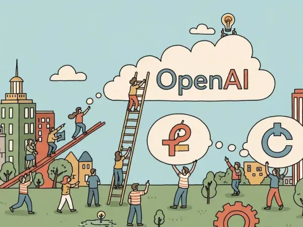 Editorial illustration for: Ronan Farrow's Sam Altman Profile: The Quotes That Define OpenAI