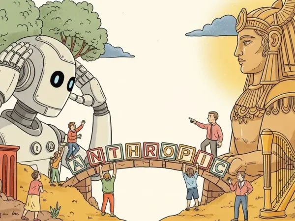 Editorial illustration for: Sam Altman Calls Anthropic's Mythos Launch 'Fear-Based Marketing'