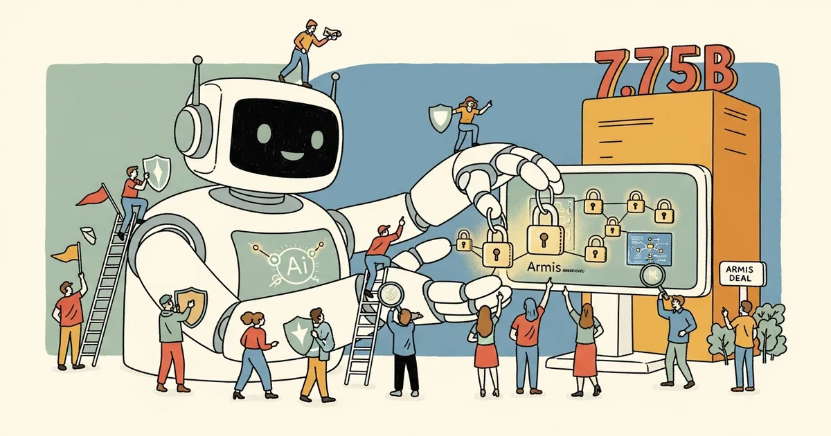 Editorial illustration for: ServiceNow Closes $7.75B Armis Deal, Adding Agentless Asset Security to AI Platform