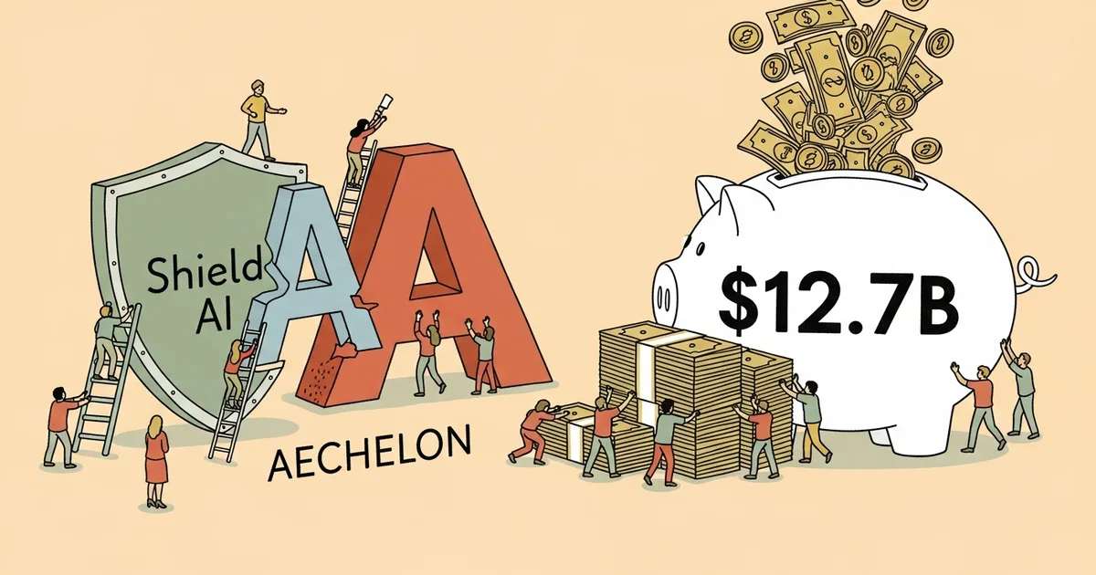 Editorial illustration for: Shield AI to Acquire Aechelon, Raises $2B at $12.7B Valuation
