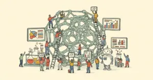 Editorial illustration for: SimMOF: AI agent for Automated MOF Simulations