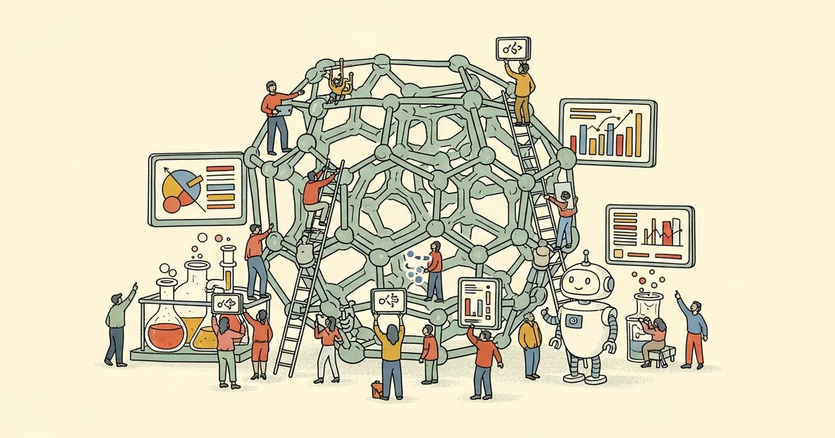 Editorial illustration for: SimMOF: AI agent for Automated MOF Simulations