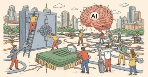 Editorial illustration for: Singapore Orders Banks to Fix Cybersecurity Gaps Amid Mythos AI Concerns