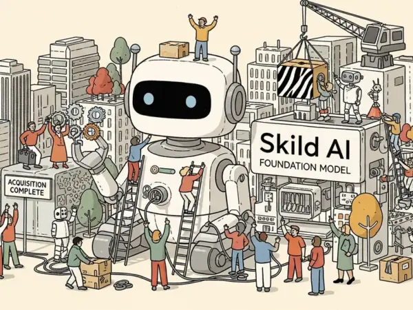Editorial illustration for: Skild AI Completes First Acquisition, Buying Zebra Robotics to Expand Robot Foundation Model Plat