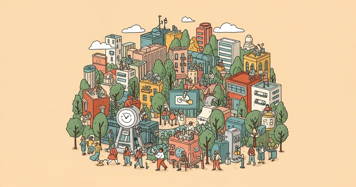 Editorial illustration for: Stanford AI Index 2026 Finds 50-Point Expert-Public Gap on AI's Effect on Jobs