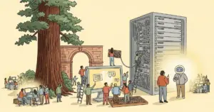 Editorial illustration for: Stanford Study: Solo AI Agents Match Teams When Given Equal Compute