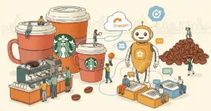Editorial illustration for: Starbucks Just Plugged Into ChatGPT — And It Wants Your Conversation Data