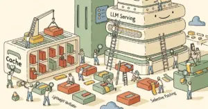 Editorial illustration for: StepCache: Step-Level Reuse with Lightweight Verification and Selective Patching for LLM Serving