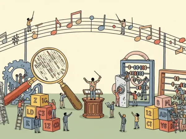 Editorial illustration for: Symphony for Medical Coding: A Next-Generation Agentic System for Scalable and Explainable Medica