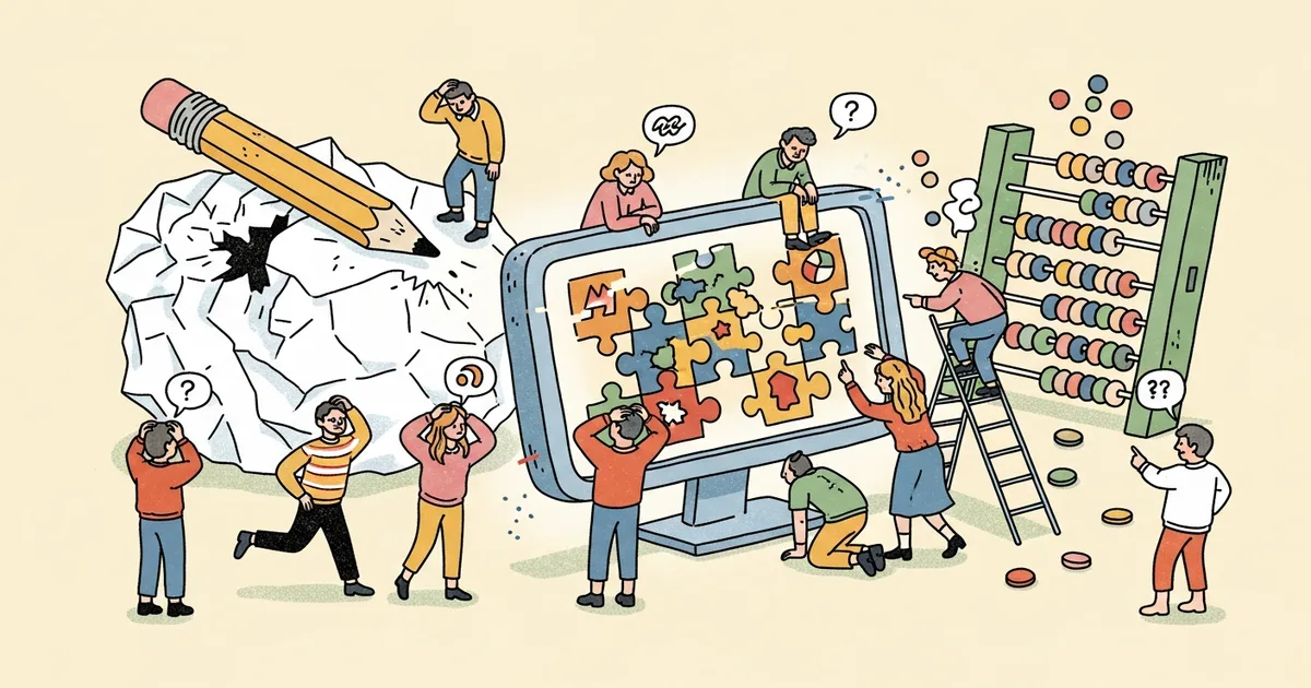 Editorial illustration for: Ten Minutes With AI Measurably Reduces Problem-Solving Performance, Controlled Study Finds