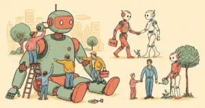 Editorial illustration for: Tesla Plans to Mass-Produce Humanoid Robots — But 3 Companies Are Already Ahead of Them