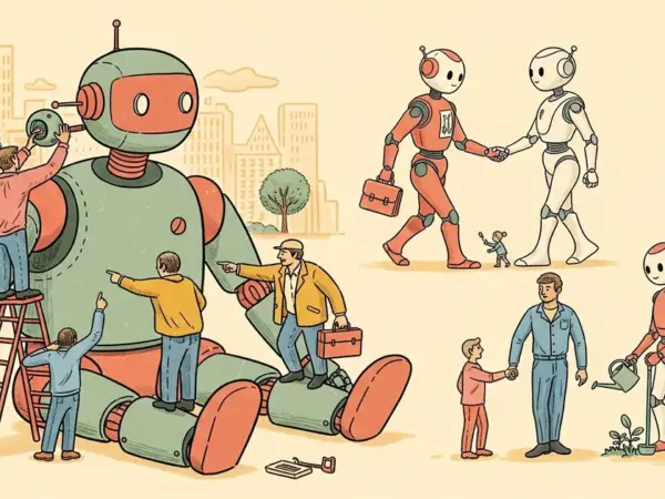 Editorial illustration for: Tesla Plans to Mass-Produce Humanoid Robots — But 3 Companies Are Already Ahead of Them