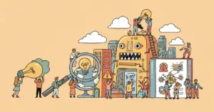 Editorial illustration for: The Network of Researchers Warning AI Could End Humanity Has Grown Into a Major Force