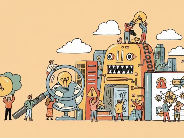 Editorial illustration for: The Network of Researchers Warning AI Could End Humanity Has Grown Into a Major Force