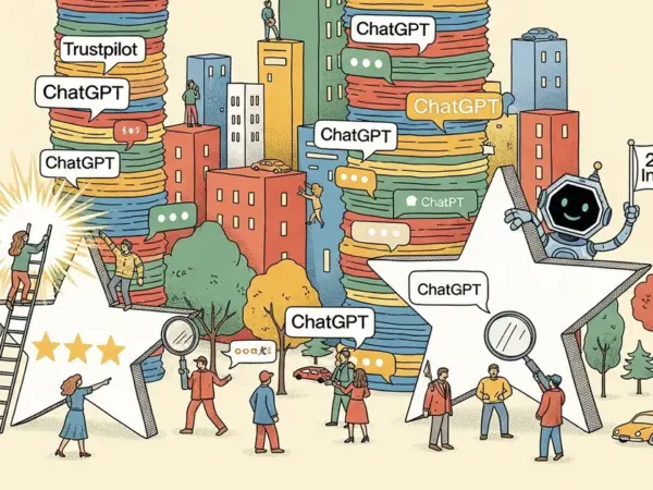 Editorial illustration for: Trustpilot's ChatGPT Citations Surge 246%: Answer Engine Optimization Is Now Essential