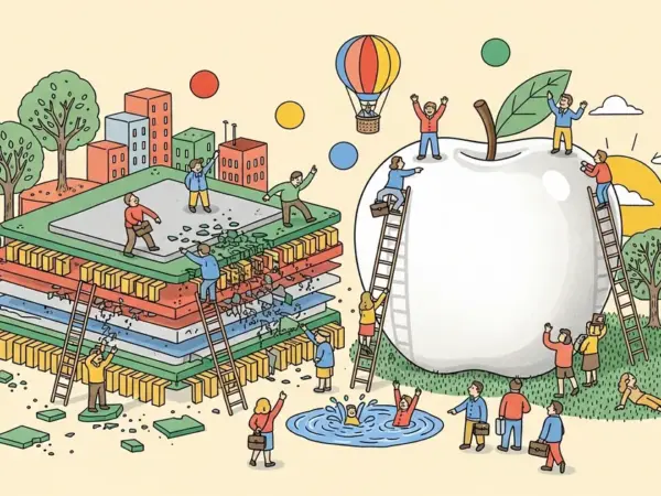 Editorial illustration for: Google's TurboQuant Crashed Memory Chip Stocks — But Apple Might Be the Real Winner