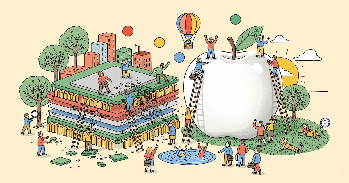 Editorial illustration for: Google's TurboQuant Crashed Memory Chip Stocks — But Apple Might Be the Real Winner