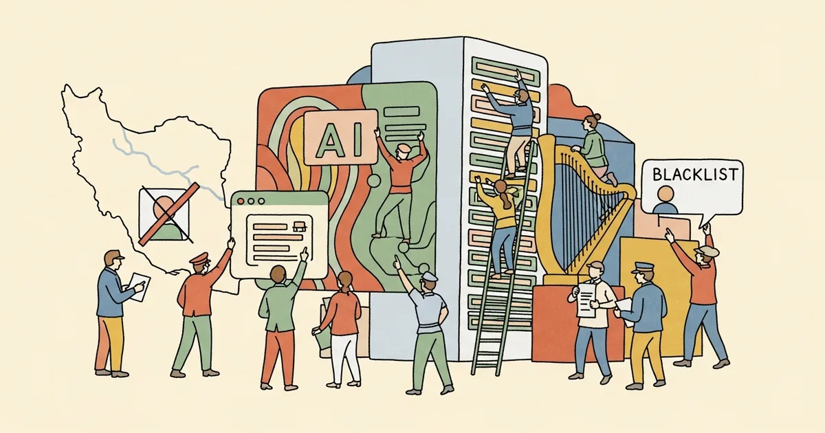 Editorial illustration for: The US Military Used Claude AI to Attack Iran — The Same Company Trump Blacklisted