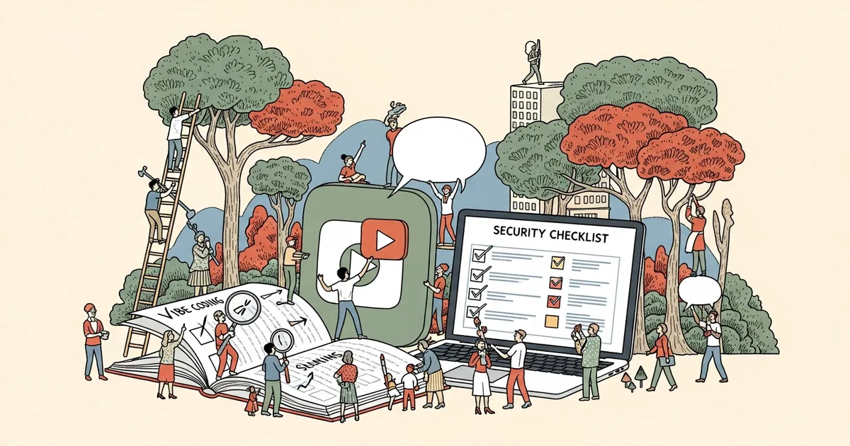 Editorial illustration for: Copy-Paste These 10 Prompts Before Launching Any AI-Built App — Vibe Coding Security Checklist