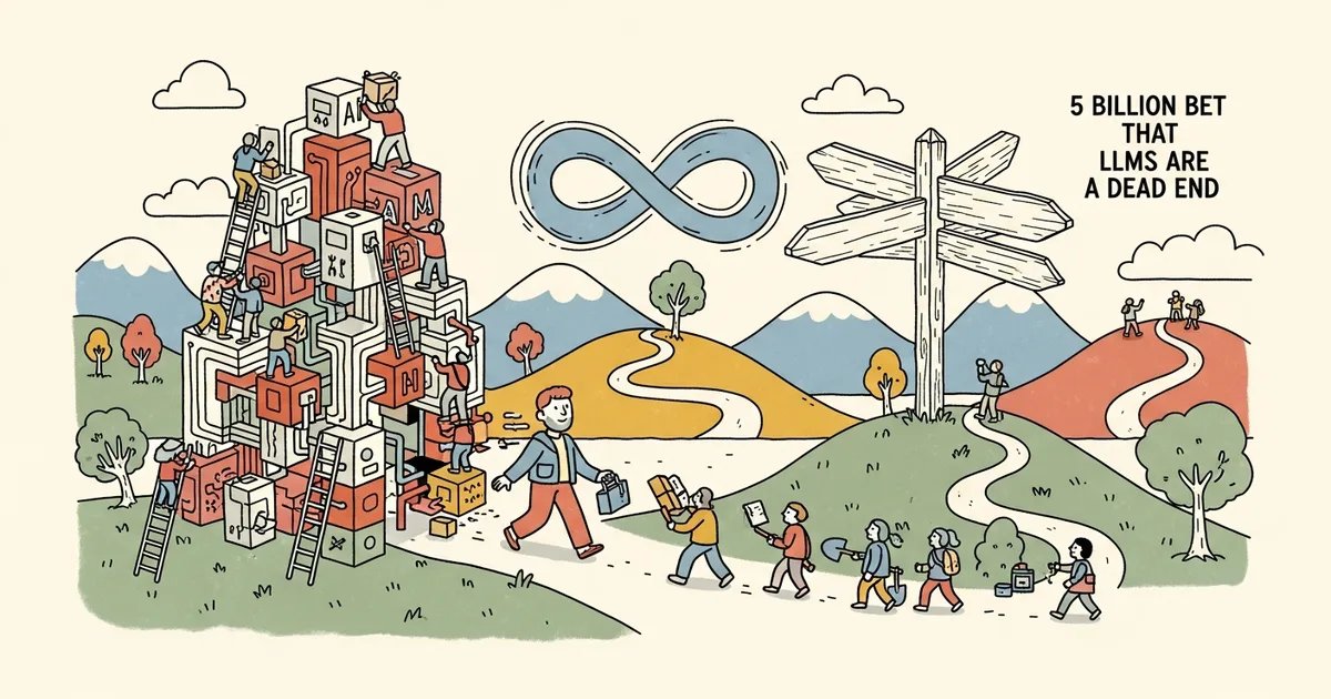 Editorial illustration for: The Man Who Built Meta's AI Just Left to Chase a $5 Billion Bet That LLMs Are a Dead End