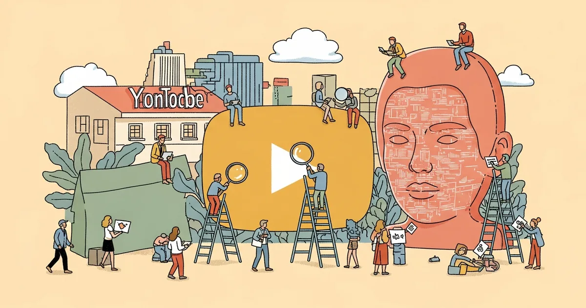 Editorial illustration for: YouTube Extends AI Likeness Detection to Celebrities via CAA, UTA, and WME