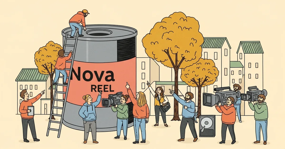 Editorial illustration for: YouTubers Sue Amazon Claiming Nova Reel Was Trained on Scraped Videos