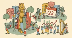 Editorial illustration for: Anthropic Tells Investors It Will Hit First Profitable Quarter at $10.9B Q2 Revenue